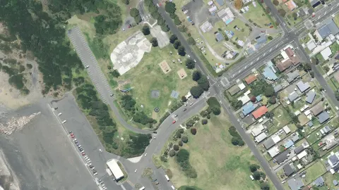 Castlecliff playground - toilets, bbq, flying fox, skatepark